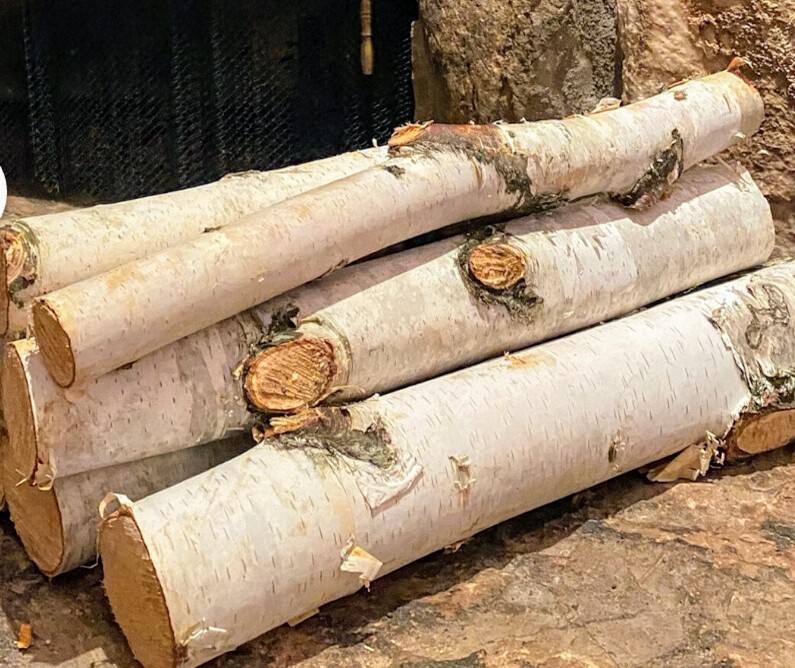 All Natural White Birch Fireplace Log Bundle