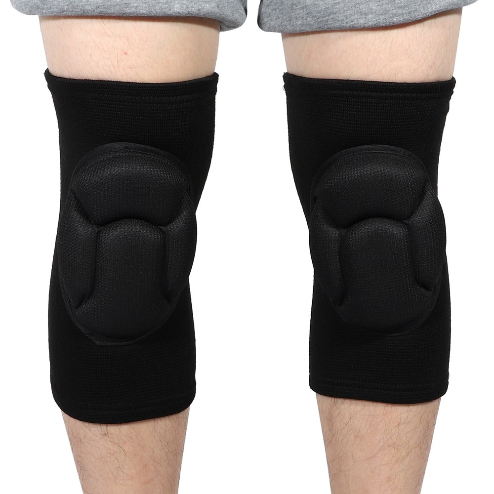 1 Pair Black Polyester Knee Brace Protection Size M