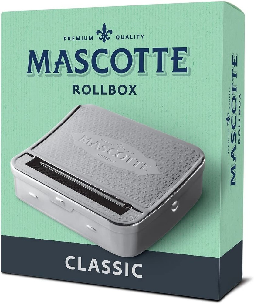 Mascotte cigarette rolling machine Rollbox / Tobacco tin