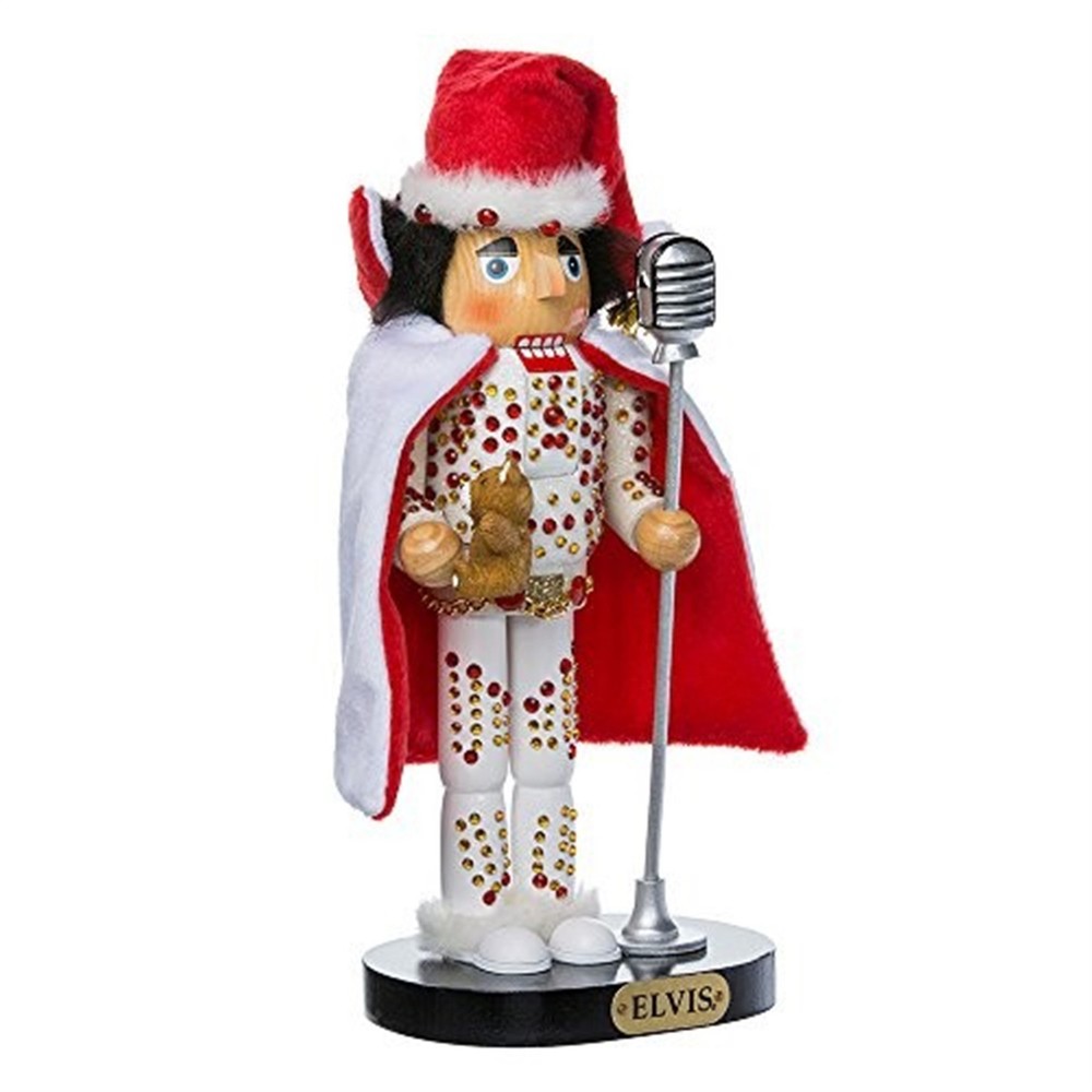 Kurt Adler (EP01155SP) Elvis in White Suit Nutcracker, 10"