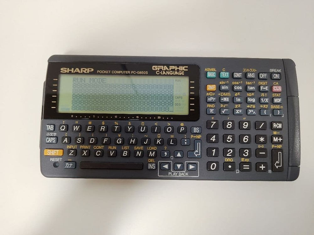 SHARP PC-G850S Pocket Computer Calculator Tested Working Excellent Collector