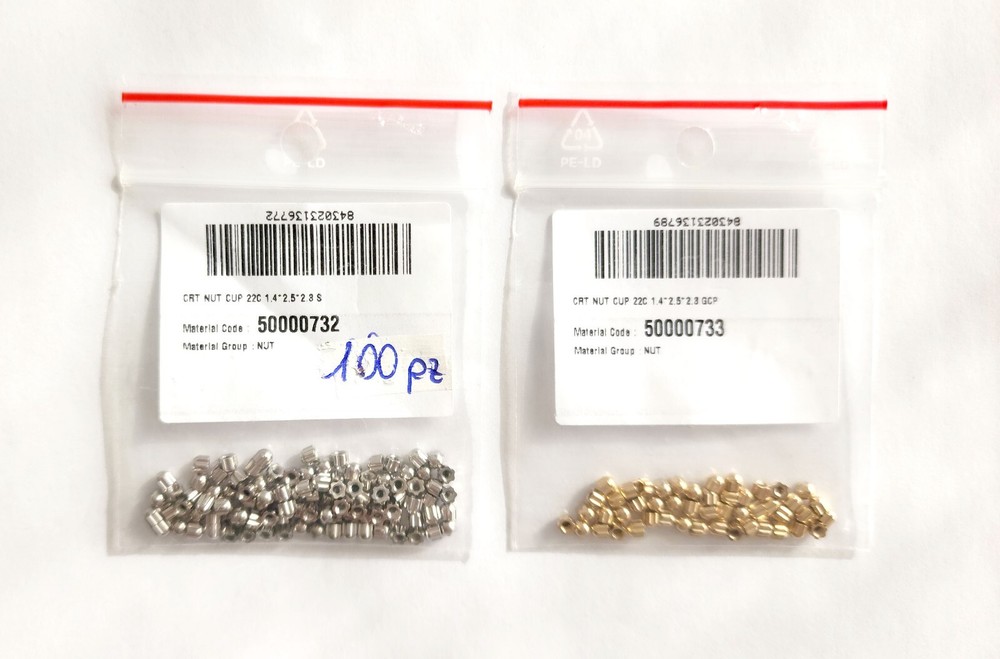 NEW! Authentic Cartier Nuts/Caps/Bushing - Gold/Silver
