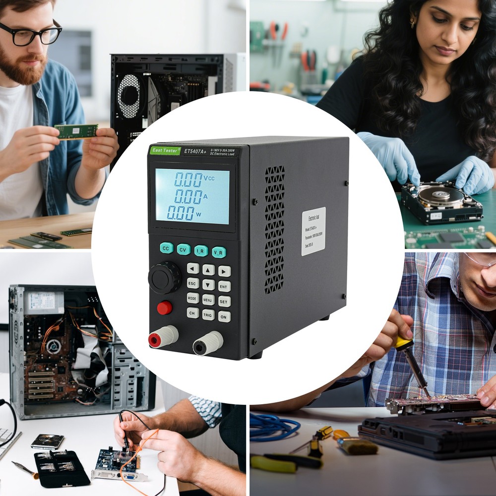 Load Tester Tabletop Electronic Dynamic Electronic Testing Machine 200W 0-30A