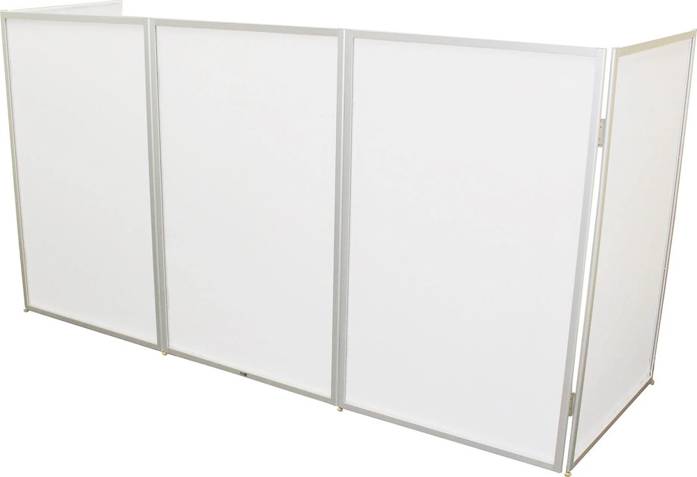 5 Panel Silver Frame DJ Facade with Stainless Quick Release 180 Deg Hinges