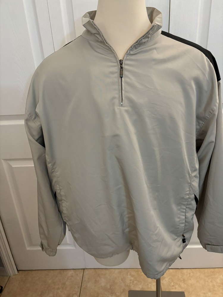 Grand Slam Jacket Men’s X Large Tan Quarter Zip Pullover Golf. Warm, Fall