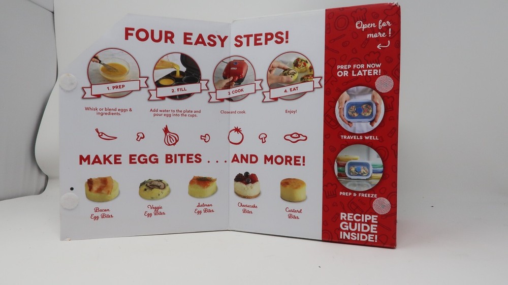 Red DASH Egg Bite Maker NEW