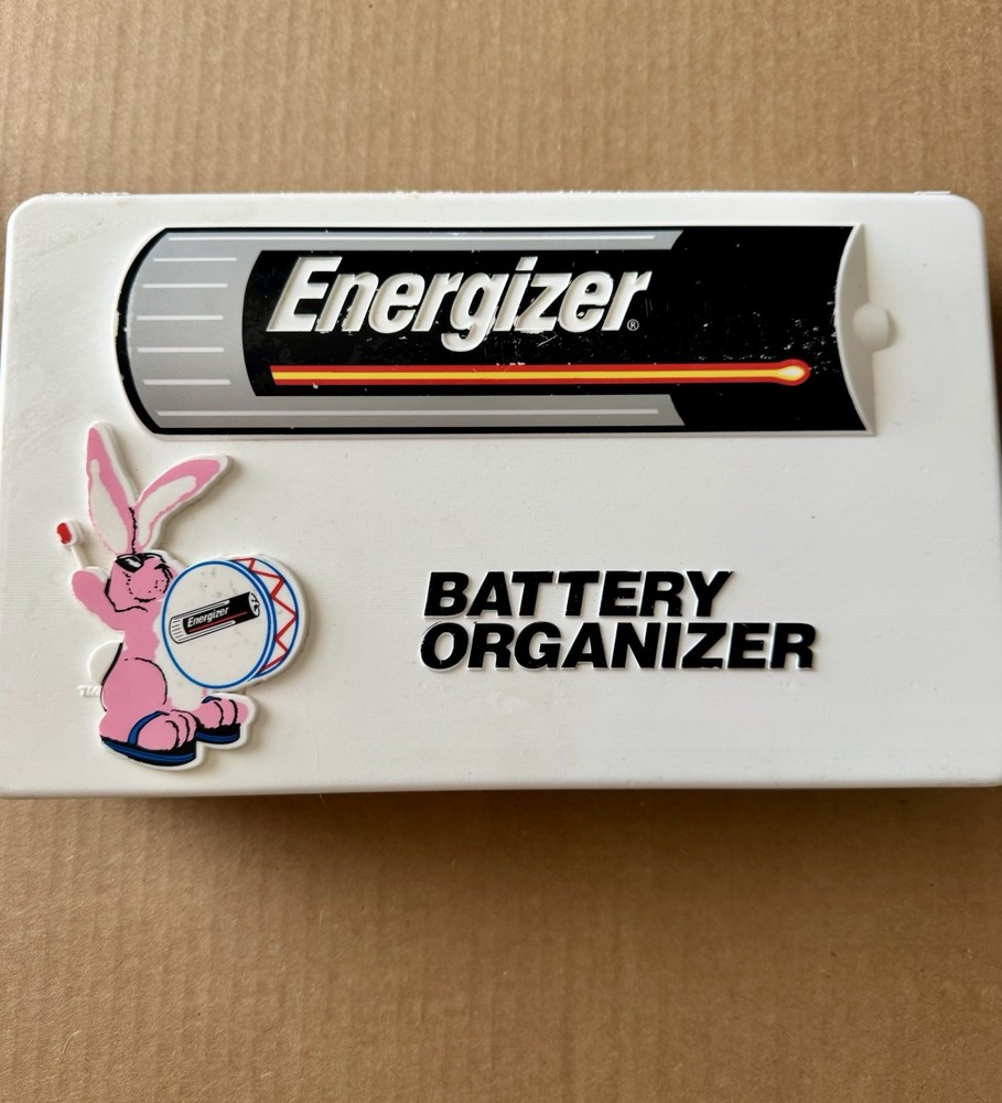 Vintage Energizer Battery Organizer Storage Case Plastic
