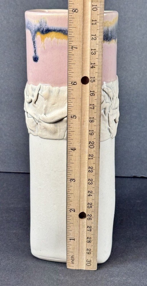 90s Style Signed Pottery Vase