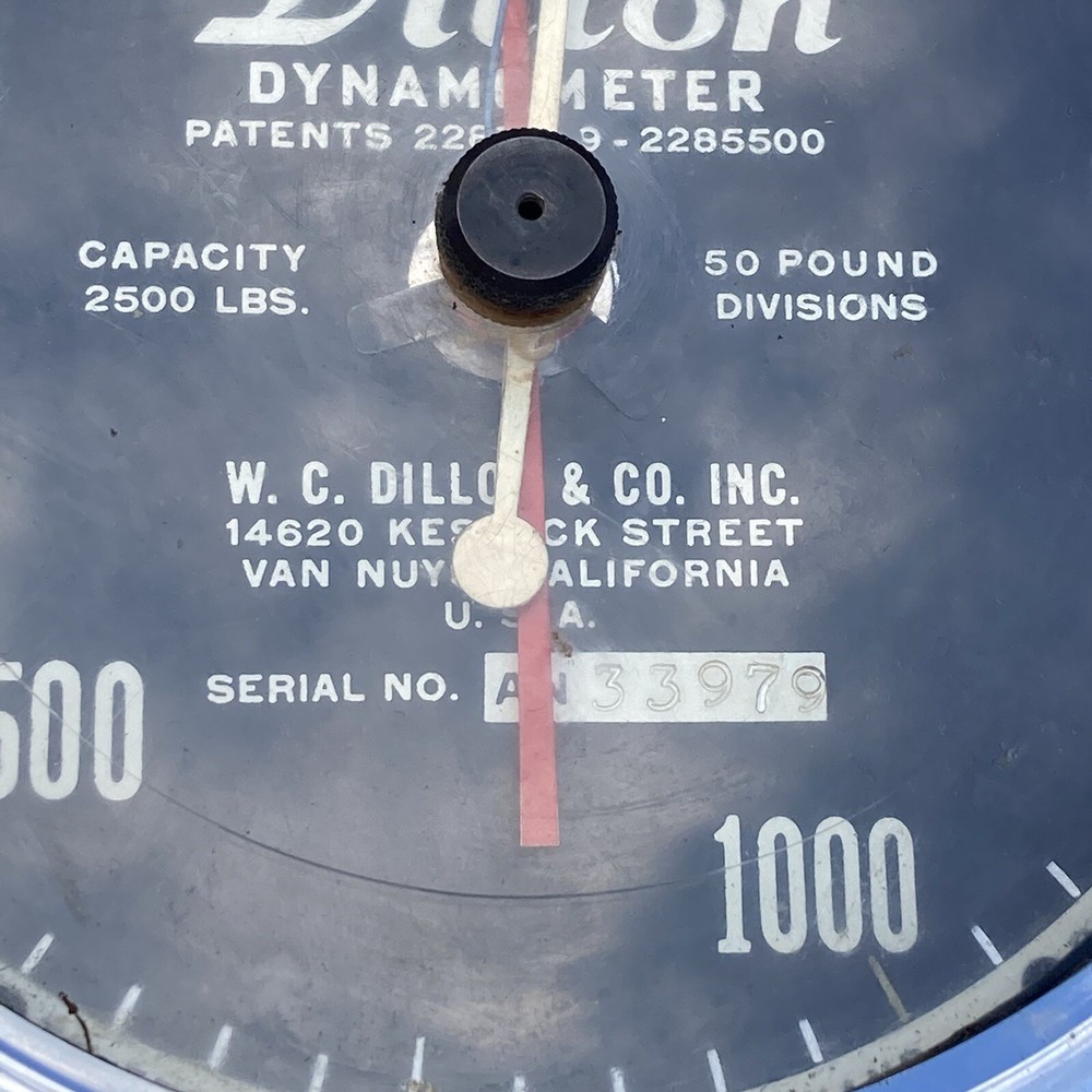 Dillon Dynamometer 2500/50 Lbs With Case