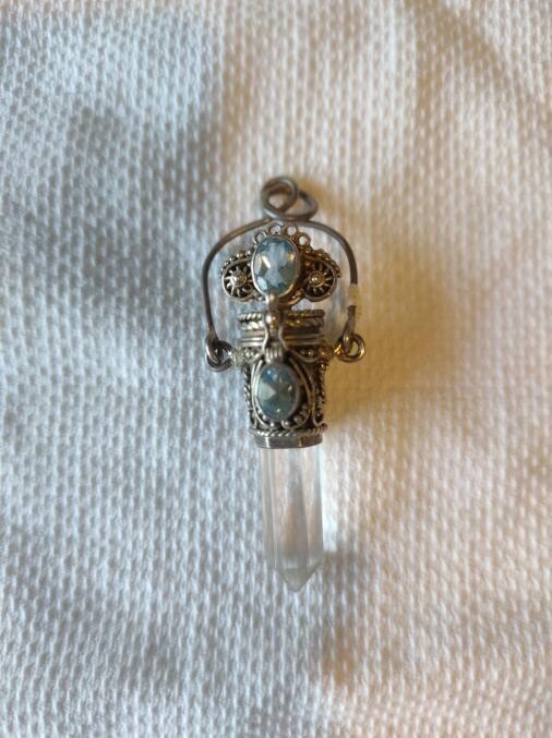 Miniature Ornate Silver Vial