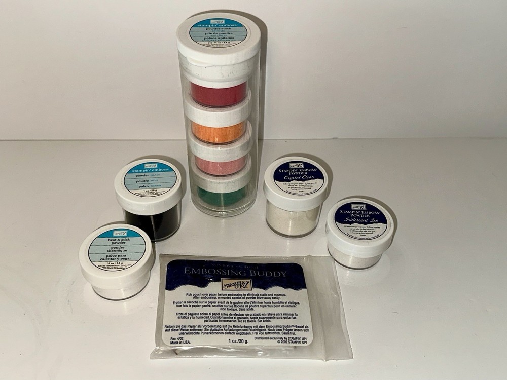 Stampin' Up! Embossing Powder Assorted Colors & Embossing Buddy Set