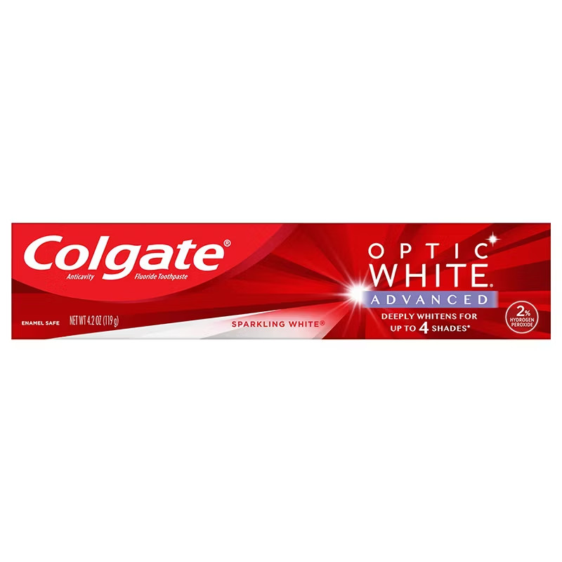 Colgate Optic White Advanced Hydrogen Peroxide Toothpaste 4.2 oz 5 Pack