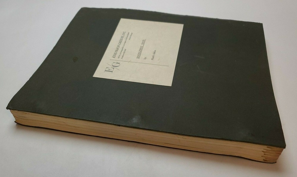 DOODLEBUG DAYS / Mark Saha 1970's Unproduced Screenplay Movie Script