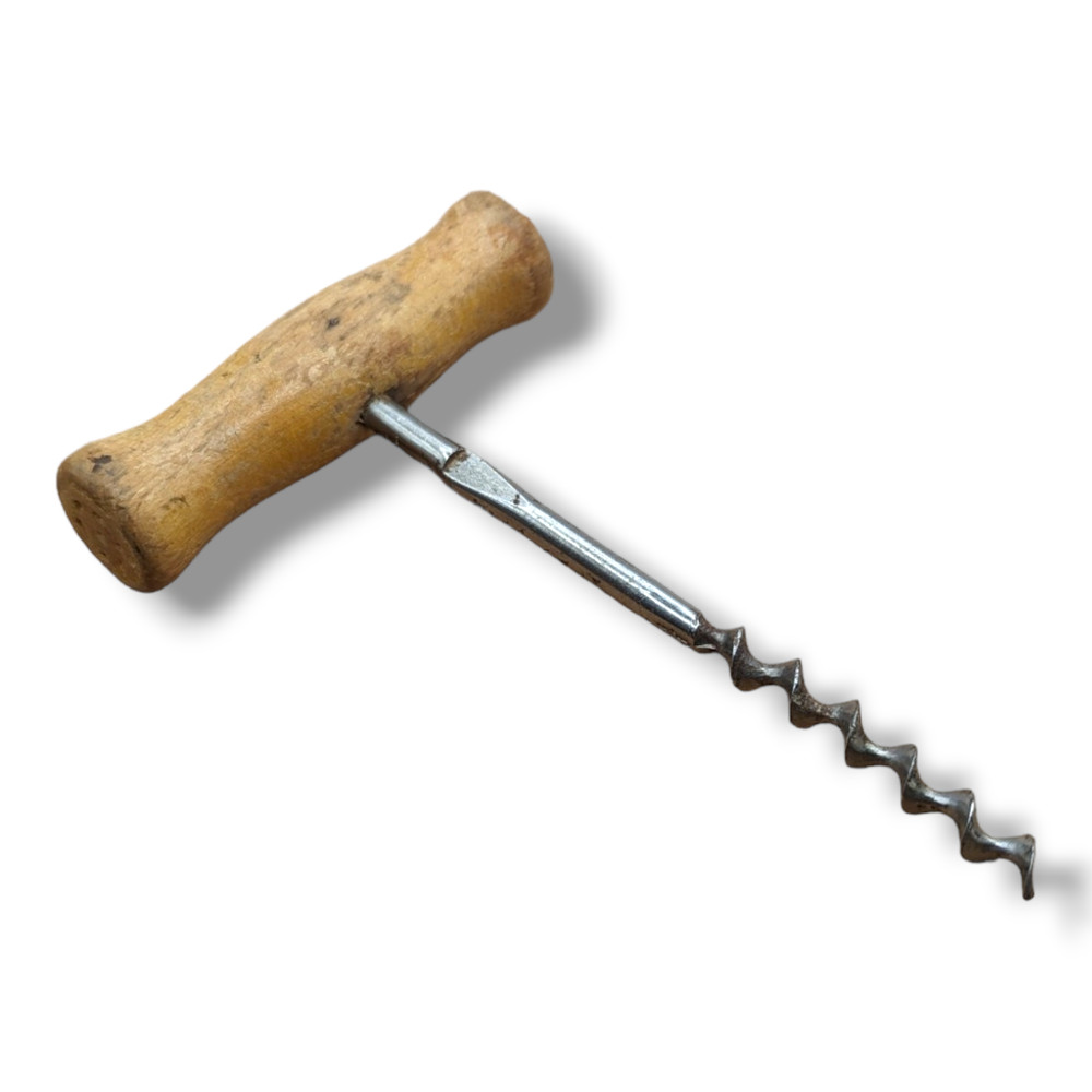 Vintage Wood Handle Corkscrew Wine Cork Puller Made In Germany Barware