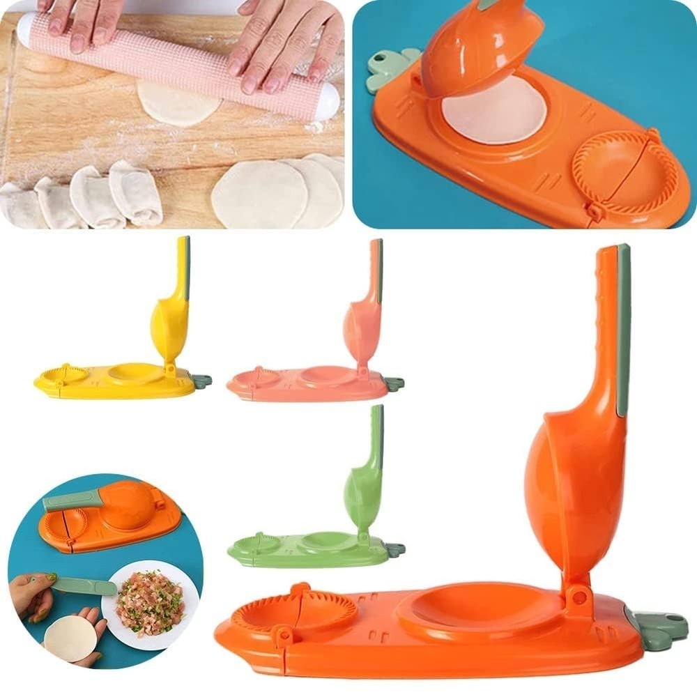 2 In 1 Dumpling Maker Press Kitchen Empanada Mold Large, Green
