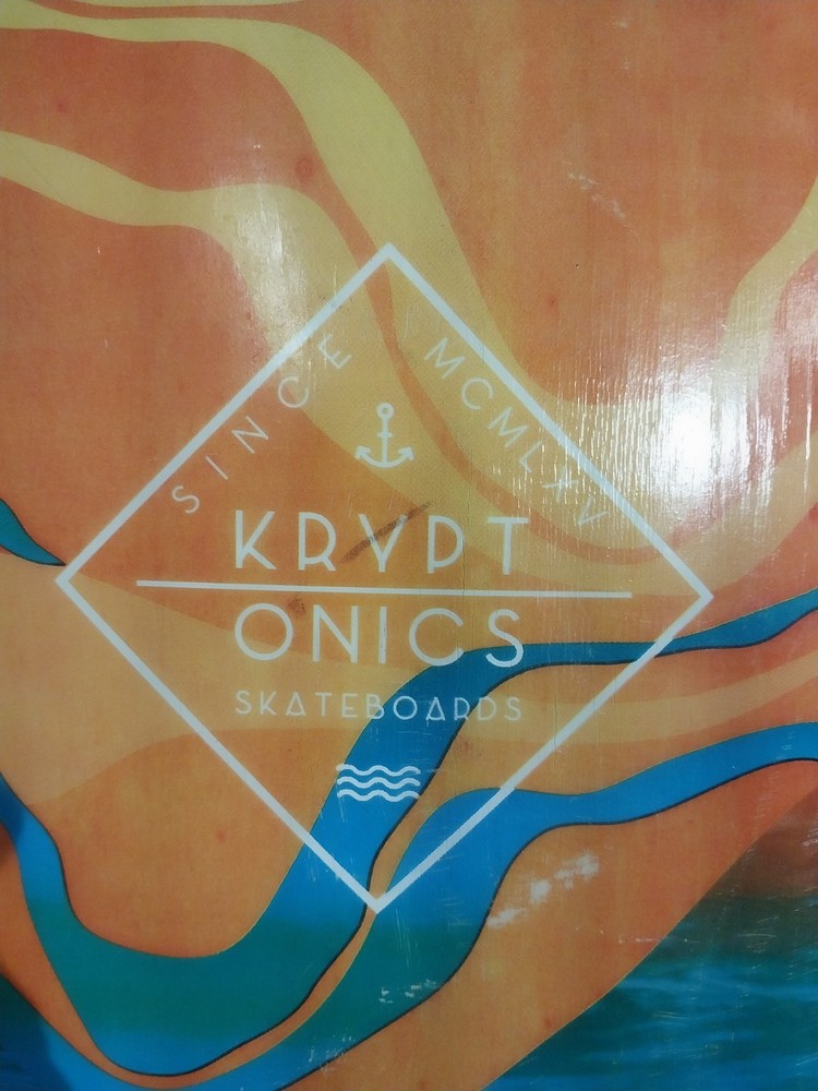 KRYPTONICS Beach Ocean Sun Down skateboard "SINCE MCMLXV" longboard - 36" Long