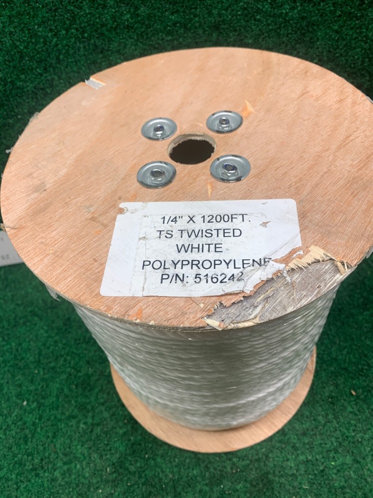 1/4 x 1200' tweisted white polypropylene