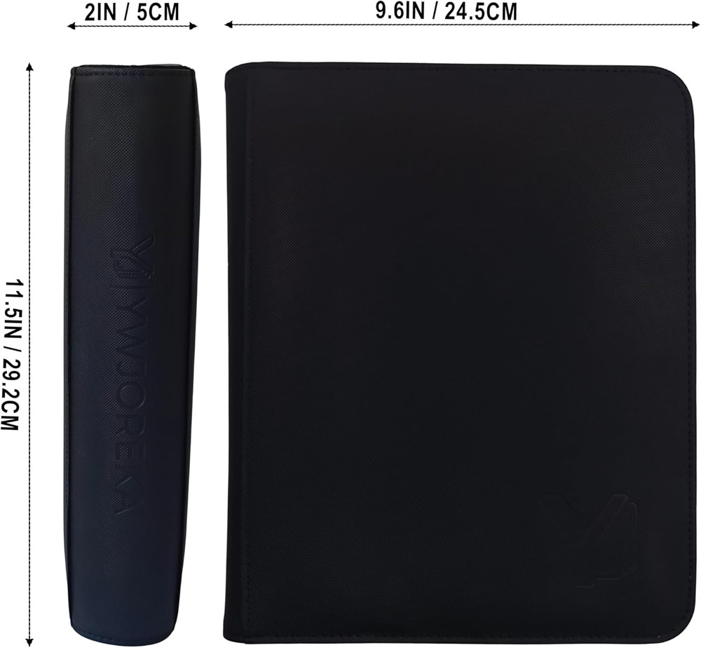 Toploader Binder 4 Pocket, Holds 128 Toploaders, Double-Sided Card Storage Binde