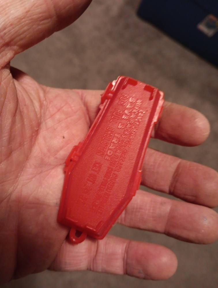 VINTAGE 1970’s FLEER MR BONES CANDY COFFIN 3” RED PLASTIC CANDY CONTAINER