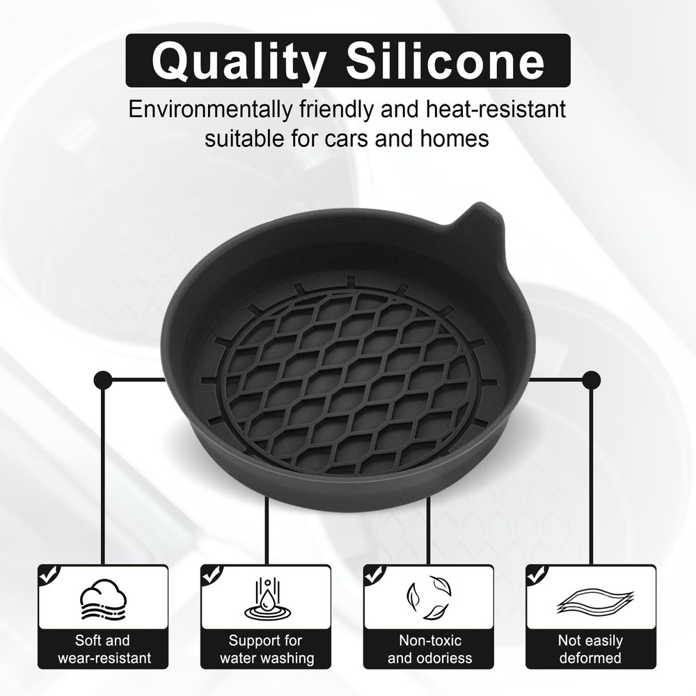 SINGARO Car Cup Holder Coaster, Silicone Cup Holder Insert, Universal Non-Sli...