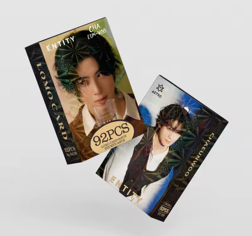 Cha Eun Woo Lomo Cards With Stickers 92 Pcs