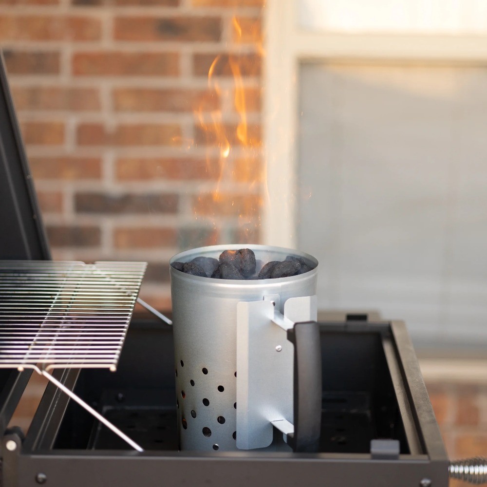 Charcoal Chimney Starter for Outdoors, with Safety Handle