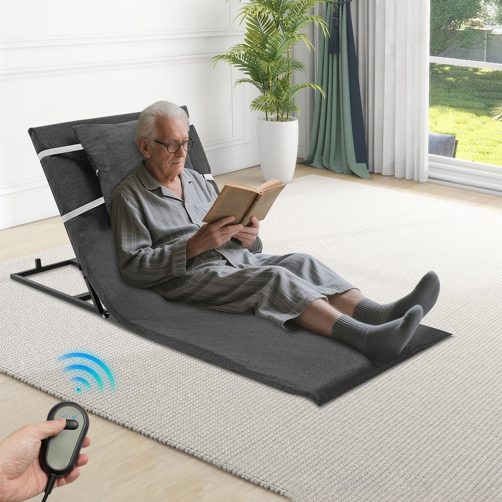 Electric Lifting Bed Backrest 2-80°Adjustable Back Rest Support For Elderly Grey