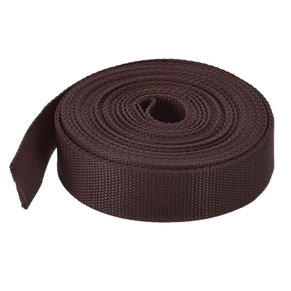 Lightweight Polypropylene Webbing Strap 0.8" 10 Yard Backpack Brown