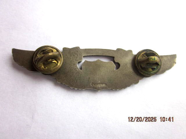 Sterling Silver Confederate Air Force Ghost Squardron Pilot Pin