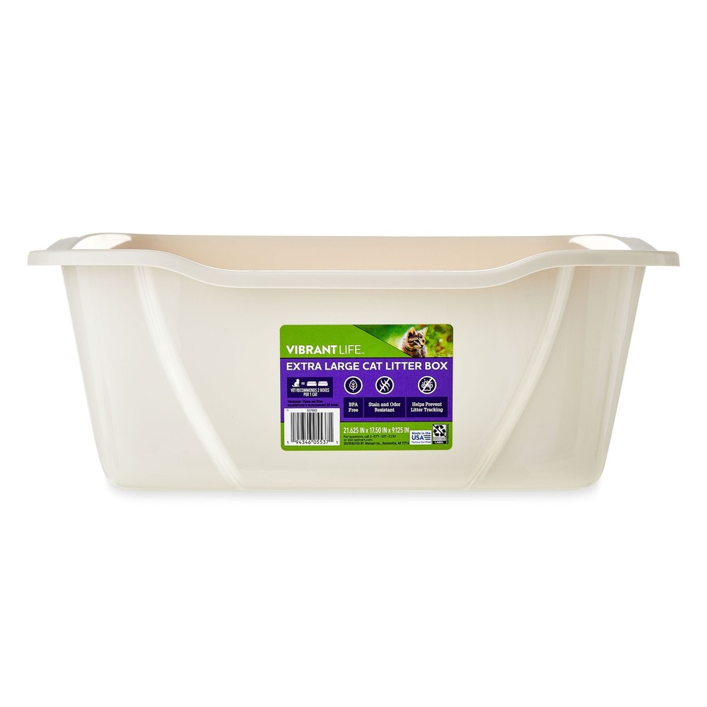 Vibrant Life Extra Large Open Cat Litter Box