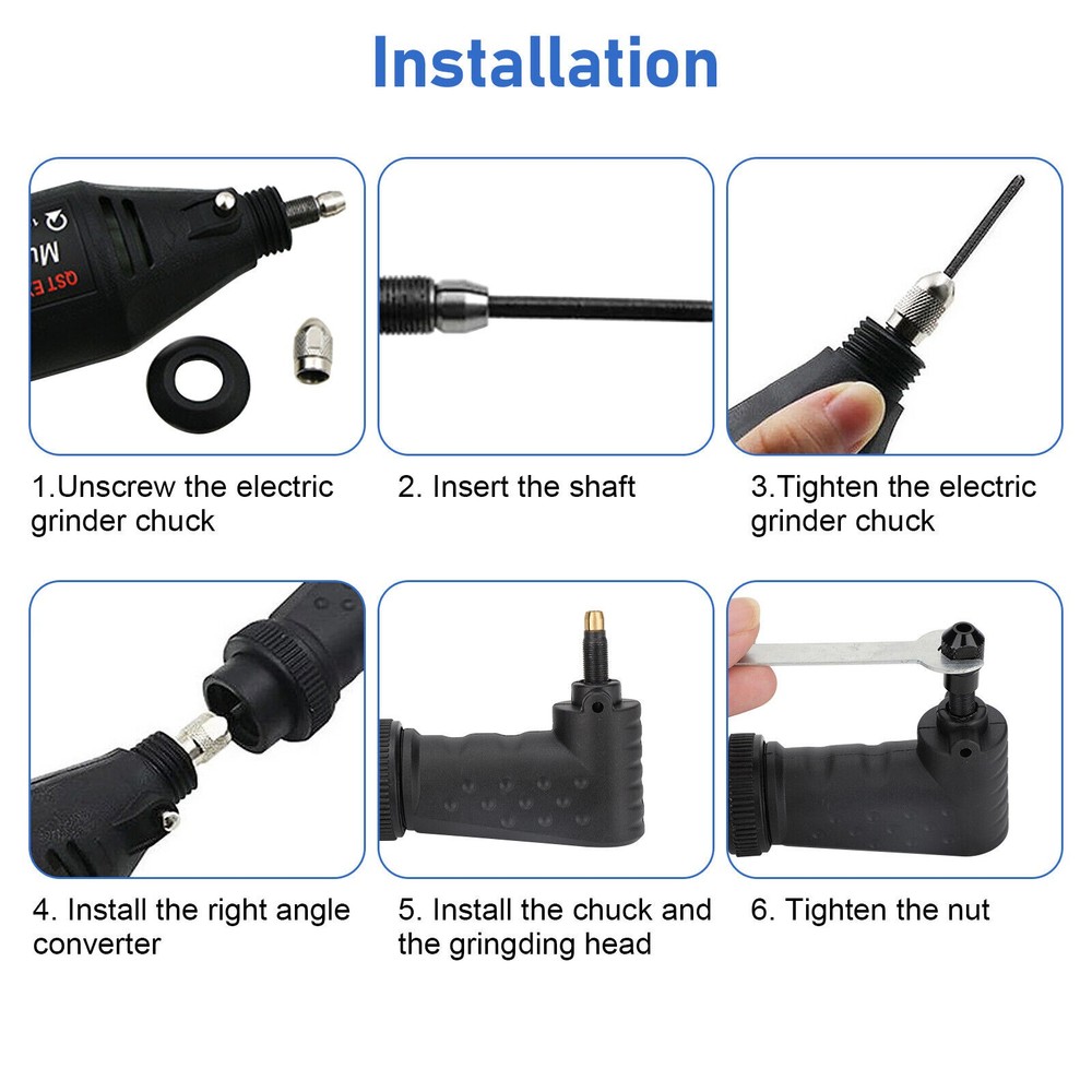 Durable Right Angle Converter Adapter Rotary Tool Attachment Part For Dremel