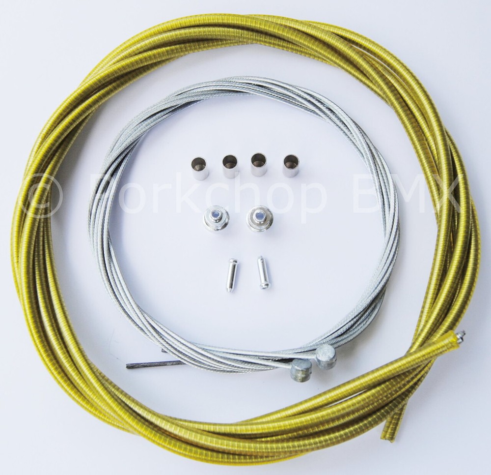 Basic Bicycle Brake Cable Kit for BMX/MTB - CLEAR YELLOW