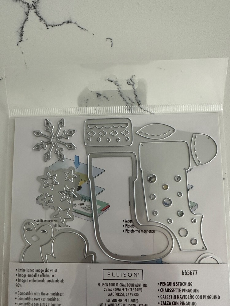 Sizzix Thinlits 9 Dies Olivia Rose Penguin Stocking Scrapbooking Crafts Art