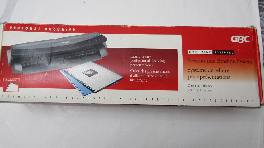GBC Docubind Personal Presentation Binding System Machine CombBIND #7704100
