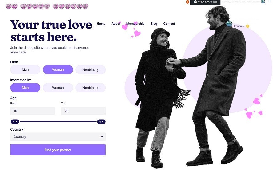 Online Dating Website - (YOU PERSONALIZE IT)