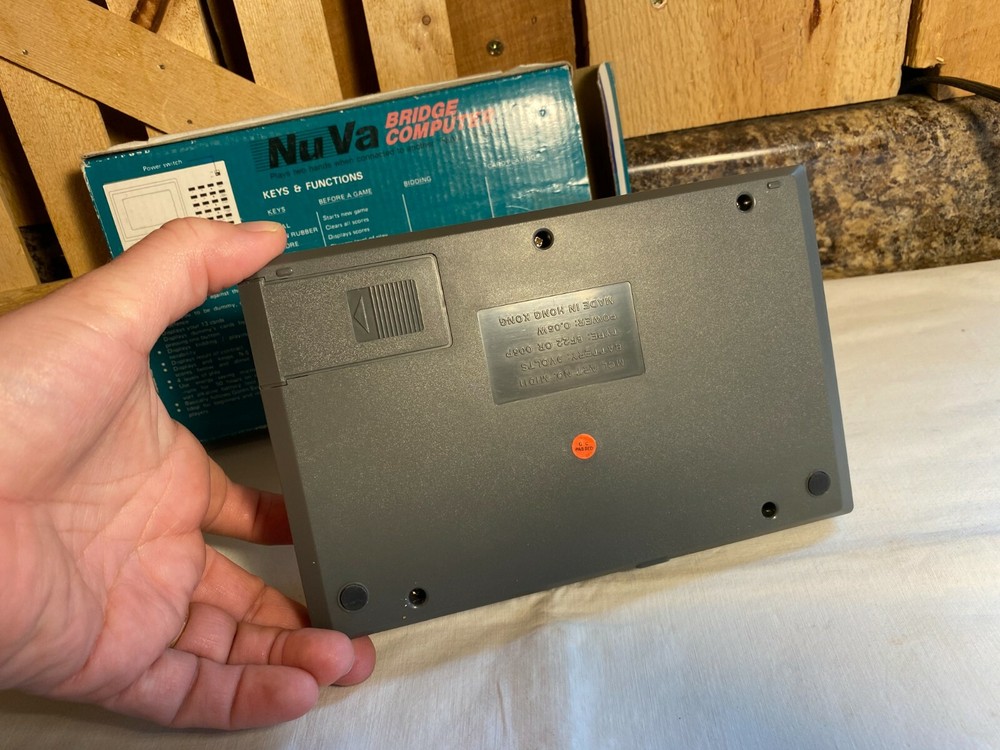 Vintage 1987 Nuva Bridge Electronic Computer Handheld Game ~ Working