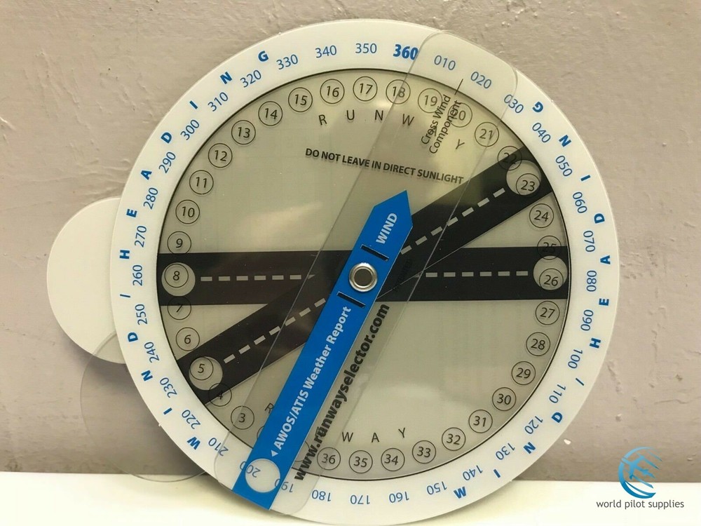 Professional Pilot Runway Selector Tool & Crosswind Component, p/n WPS-RS
