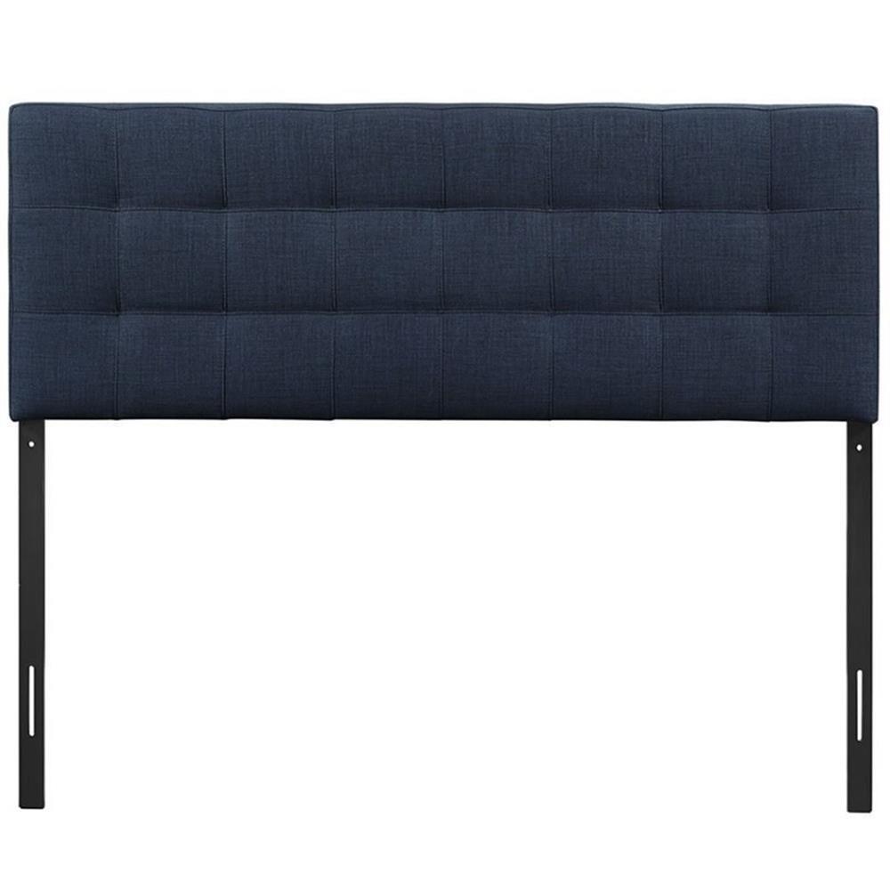 Modway Lily King Upholstered Polyester Fabric Headboard in Navy