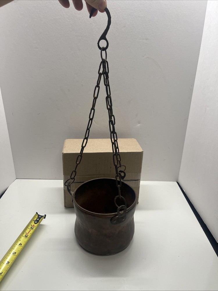 Antique Copper Hanging Pot