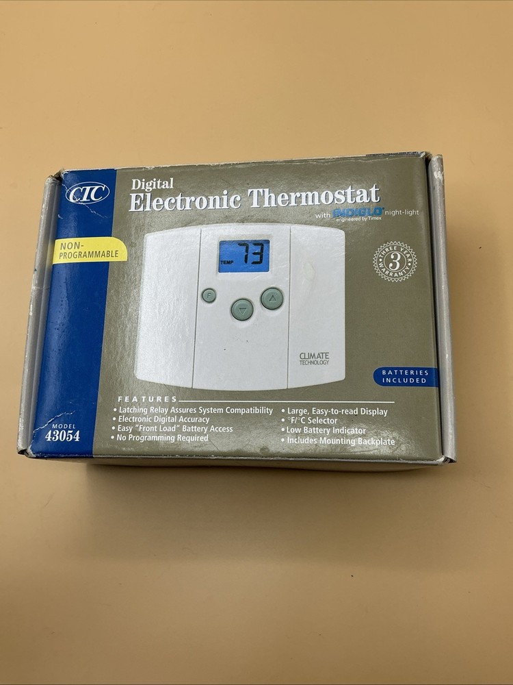 CTC Digital Electronic Thermostat Model 43054 Open Box None Programmable