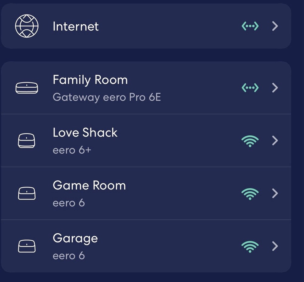 Eero Pro 6E White Router System. With (3) Other Eero 6