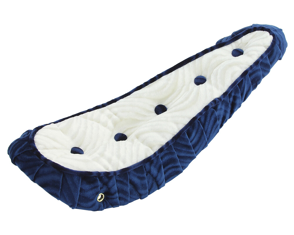 20 Polo Saddle W/Button Blue White.