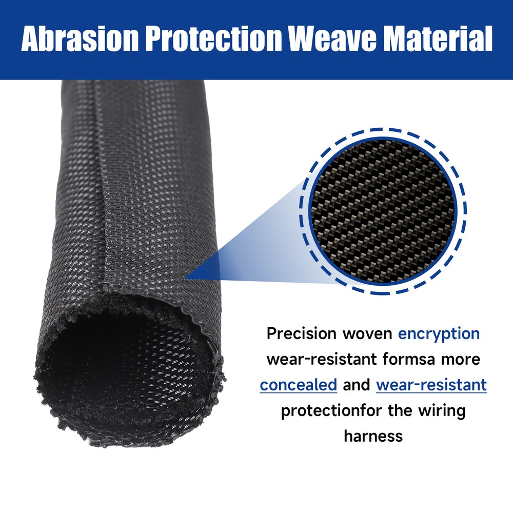 Self-wrap Around Cable Wrap Split Braided Cable Sleeving Auto Harness Protector
