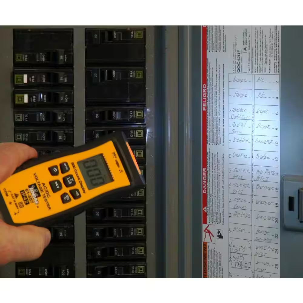 Voltage and Continuity Tester, GFCI, and Flashlight