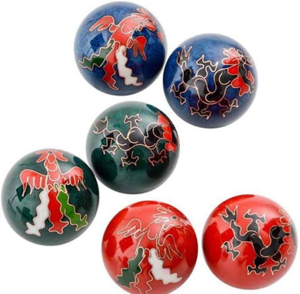 Baoding Chinese Health Balls, Dragon & Phoenix - Assorted Colors, Memory Boost