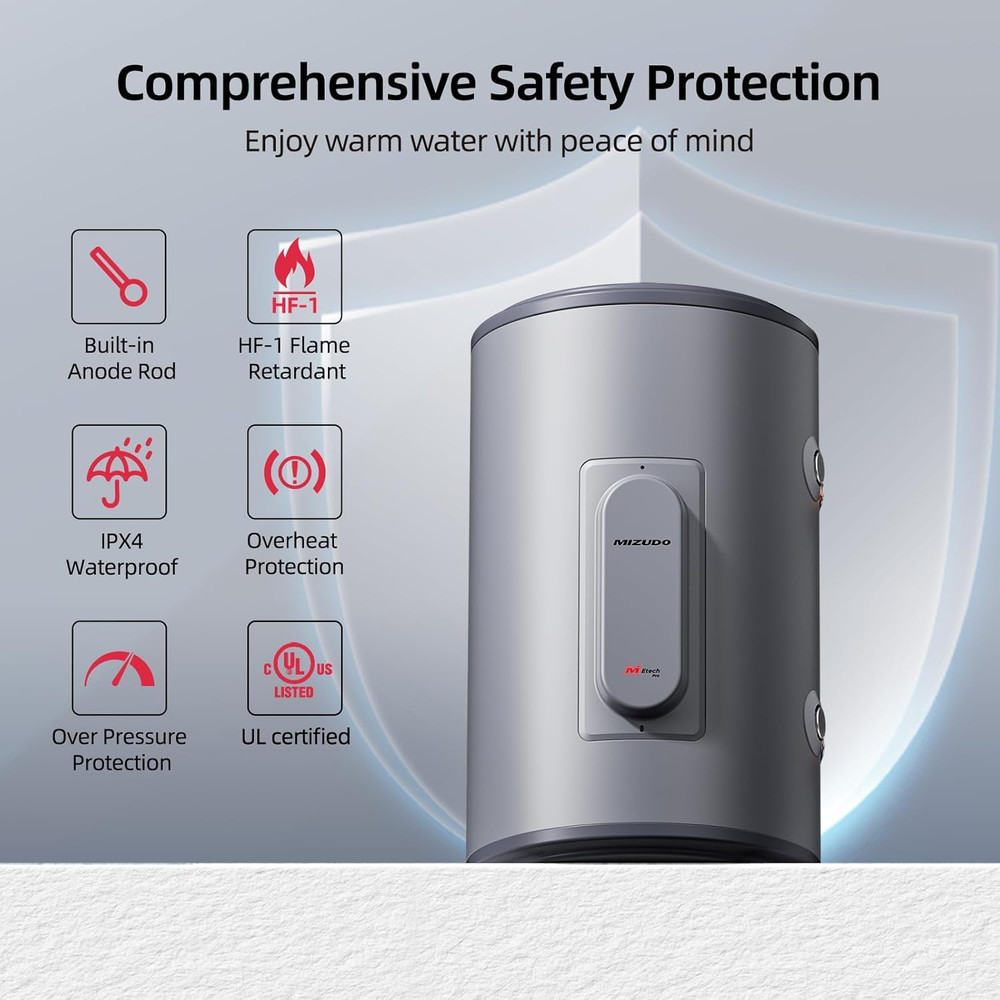 Calentador de agua eléctrico de tanque, calentador de agua de punto de uso de 10