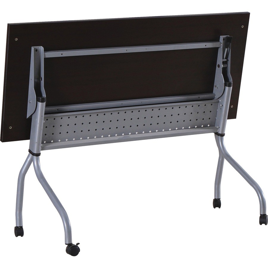 Lorell LLR60729 Training Table 48"x23.5" Espresso/Silver
