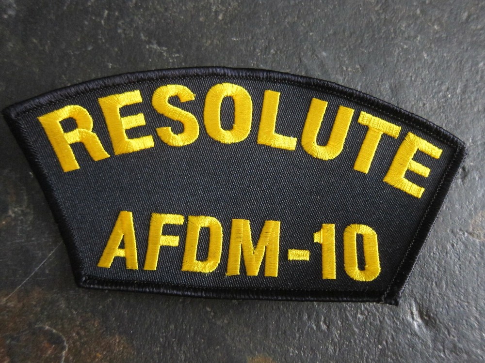 USS Resolute AFDM-10 Navy Floating Drydock Ships Patch