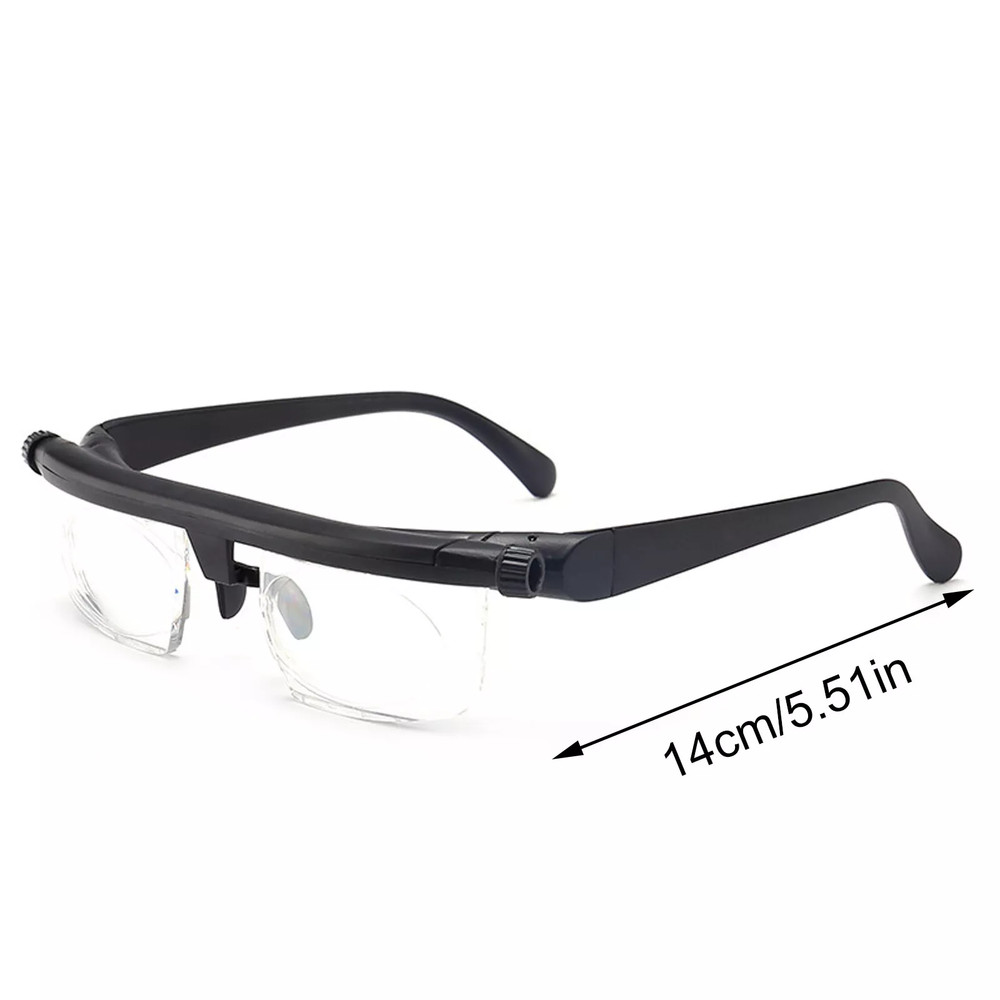 Dial Adjustable Glasses Variable Focus For Reading Distance Vision Eyeglasses US