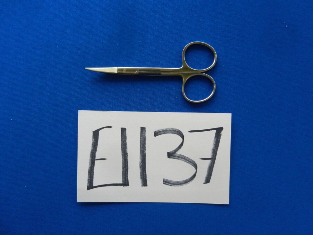 E1137 Codman Fine Sharp Tip Curved Scissors 11.4cm Overall Length 54-1076